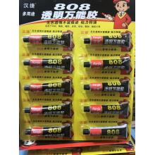 808透明万能胶（汉捷）15g(10支/板）
