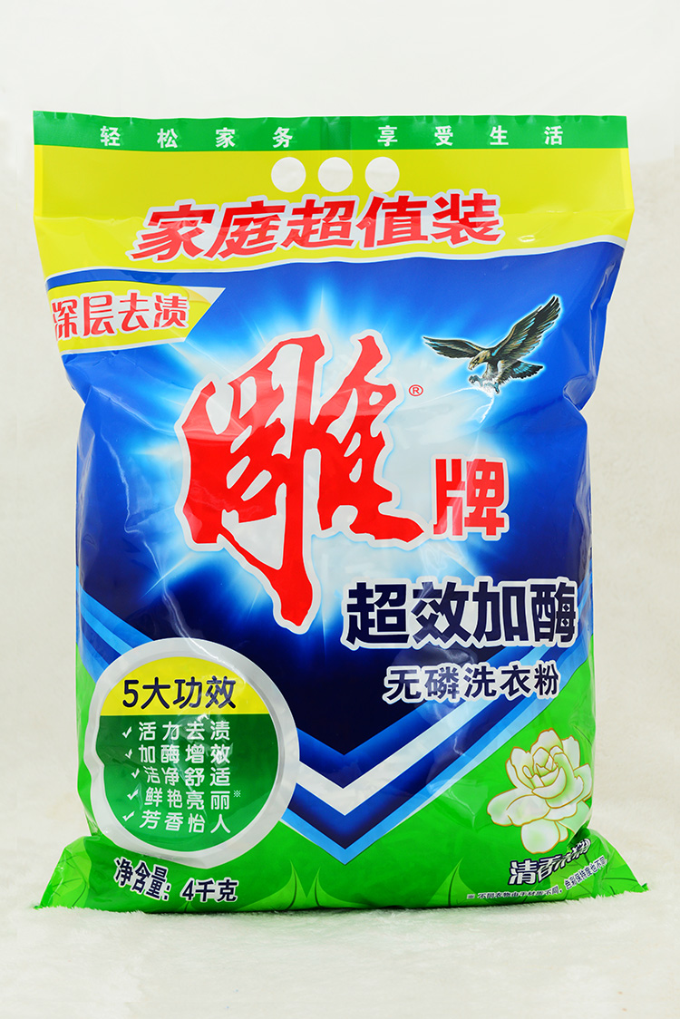 雕牌 超效加酶洗衣粉4kg 深层去渍(新老包装随机发货)